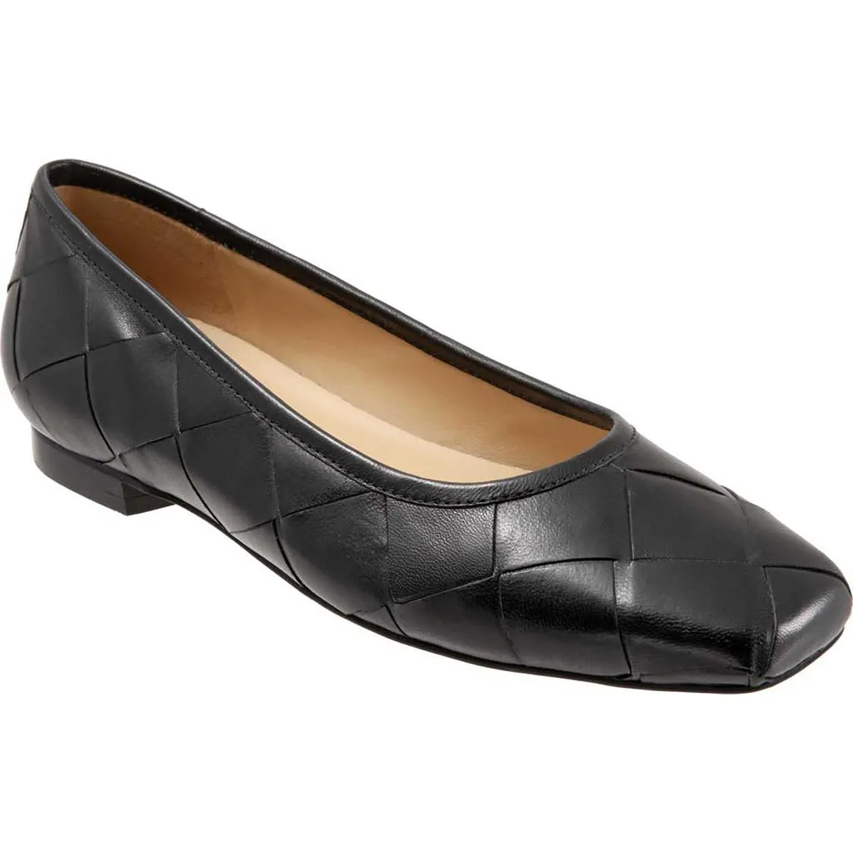 Womens Leather Round Toe Flat Shoes