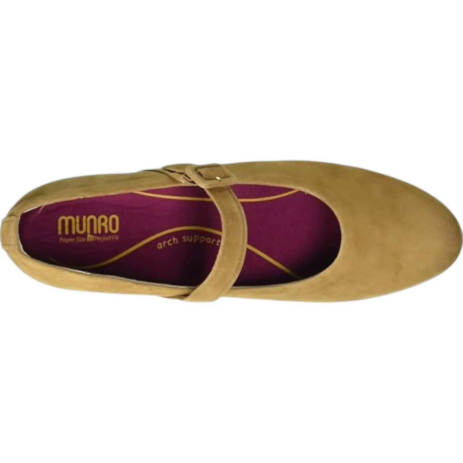 Women's Mary Jane Shoes In Ginger Suede