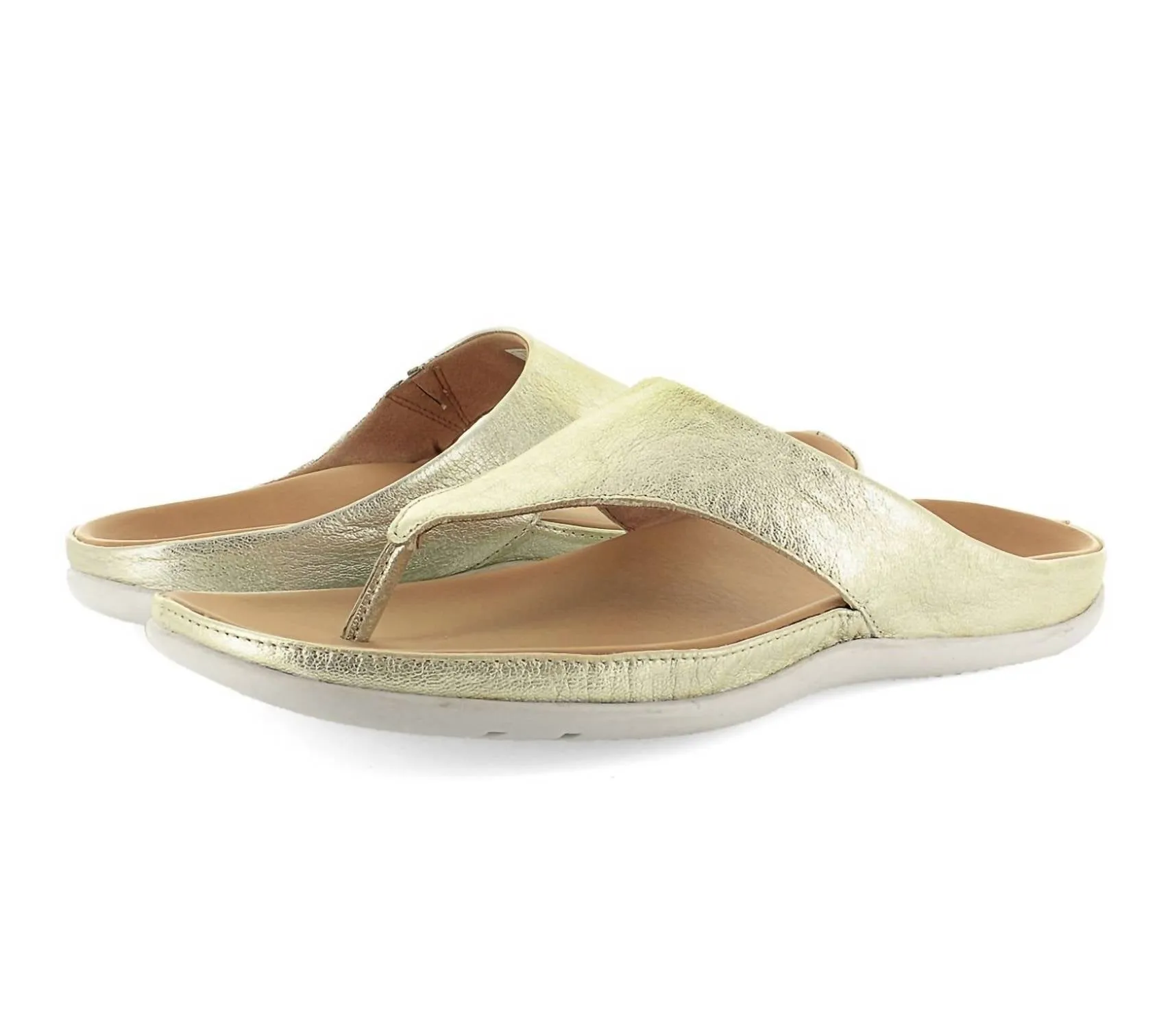 Women's Maui Thong Sandals In Gold Metalic