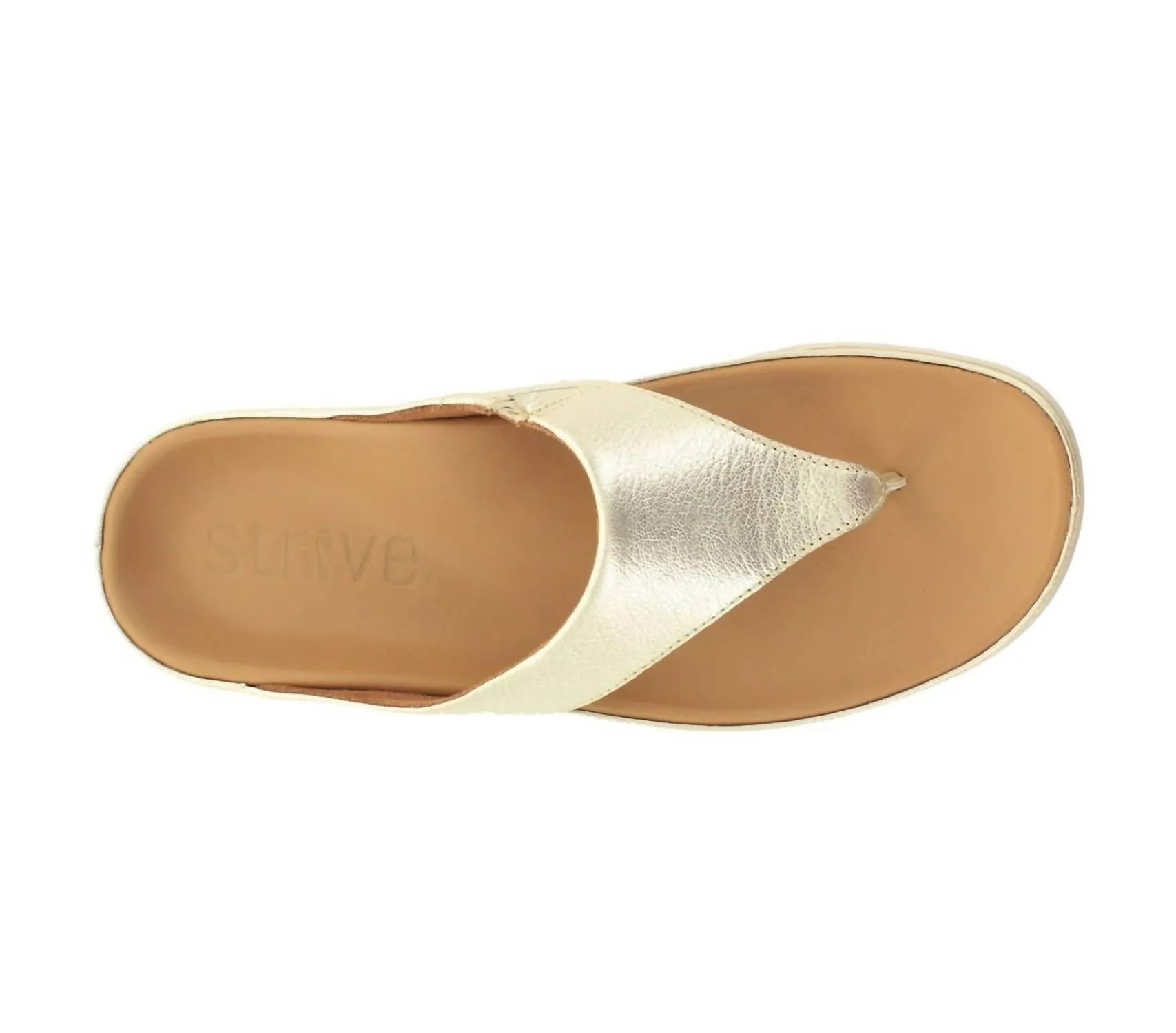 Women's Maui Thong Sandals In Gold Metalic