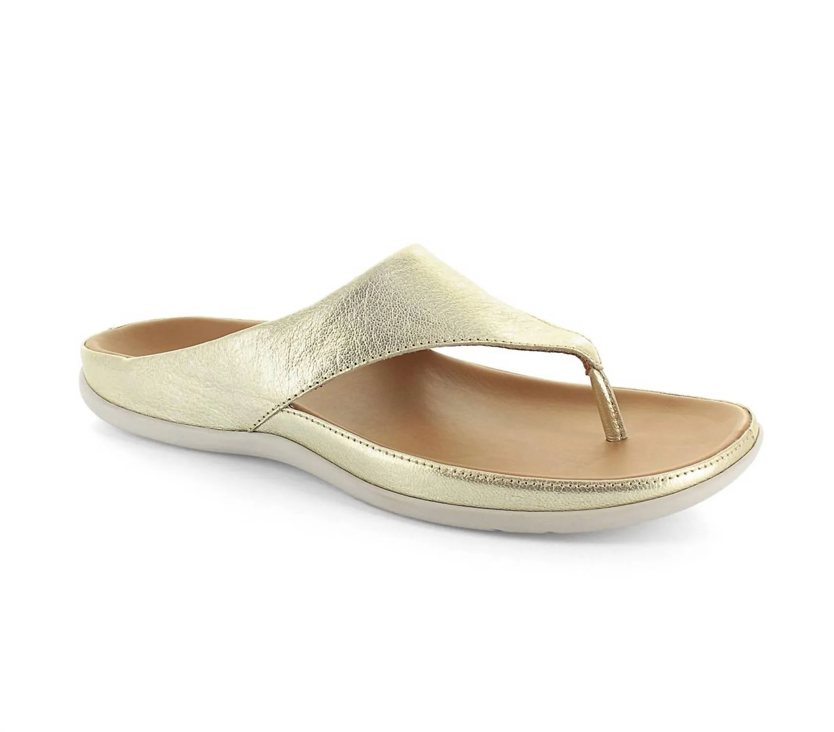 Women's Maui Thong Sandals In Gold Metalic