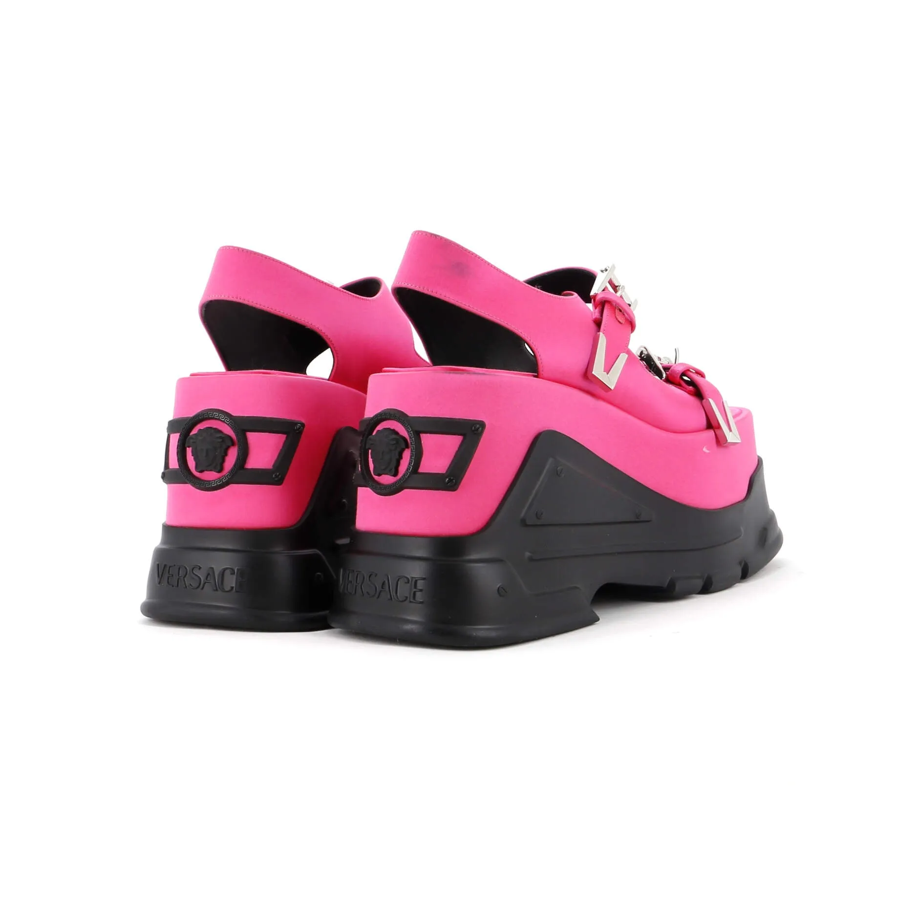 Women's Medusa Anthem Platform Sandals Satin