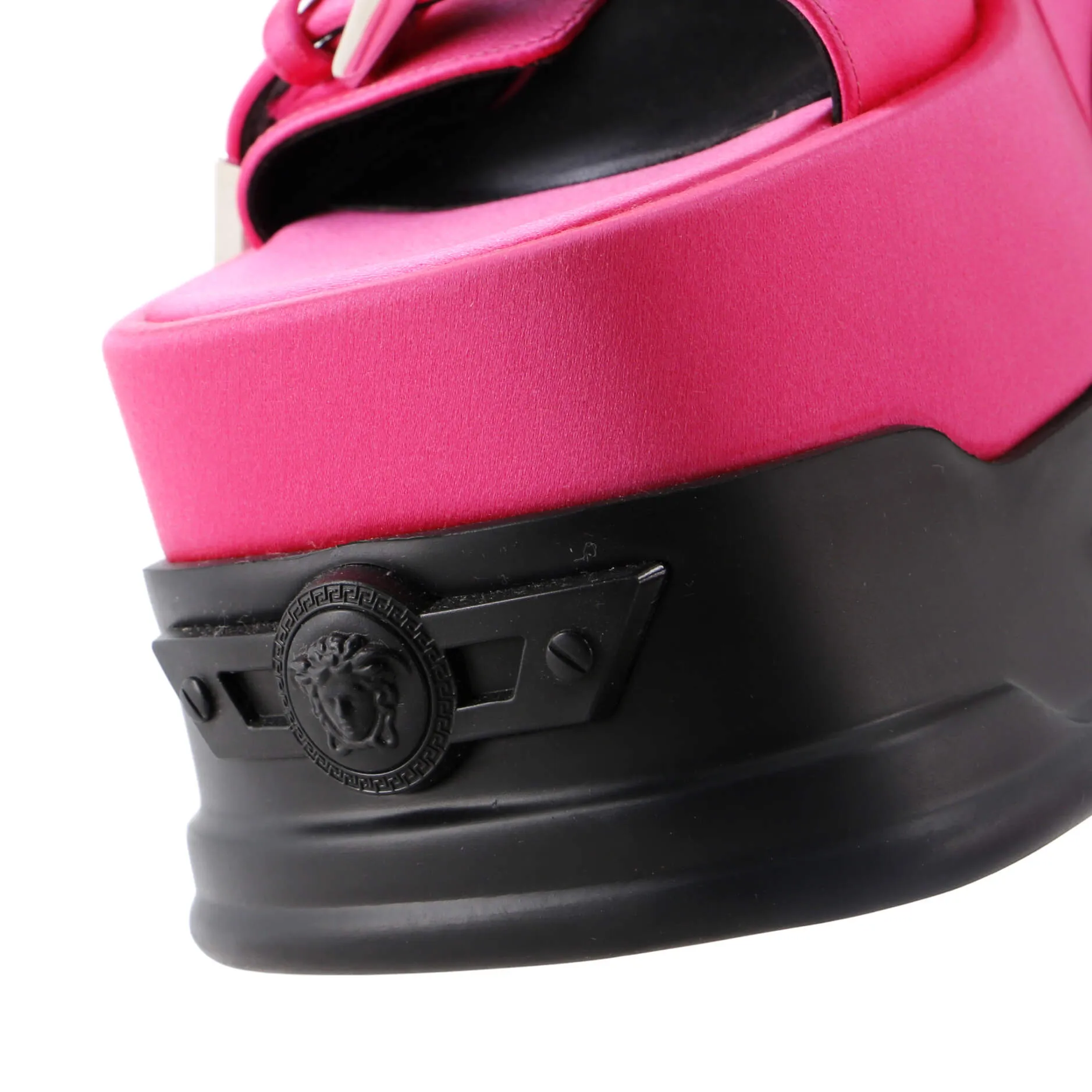 Women's Medusa Anthem Platform Sandals Satin