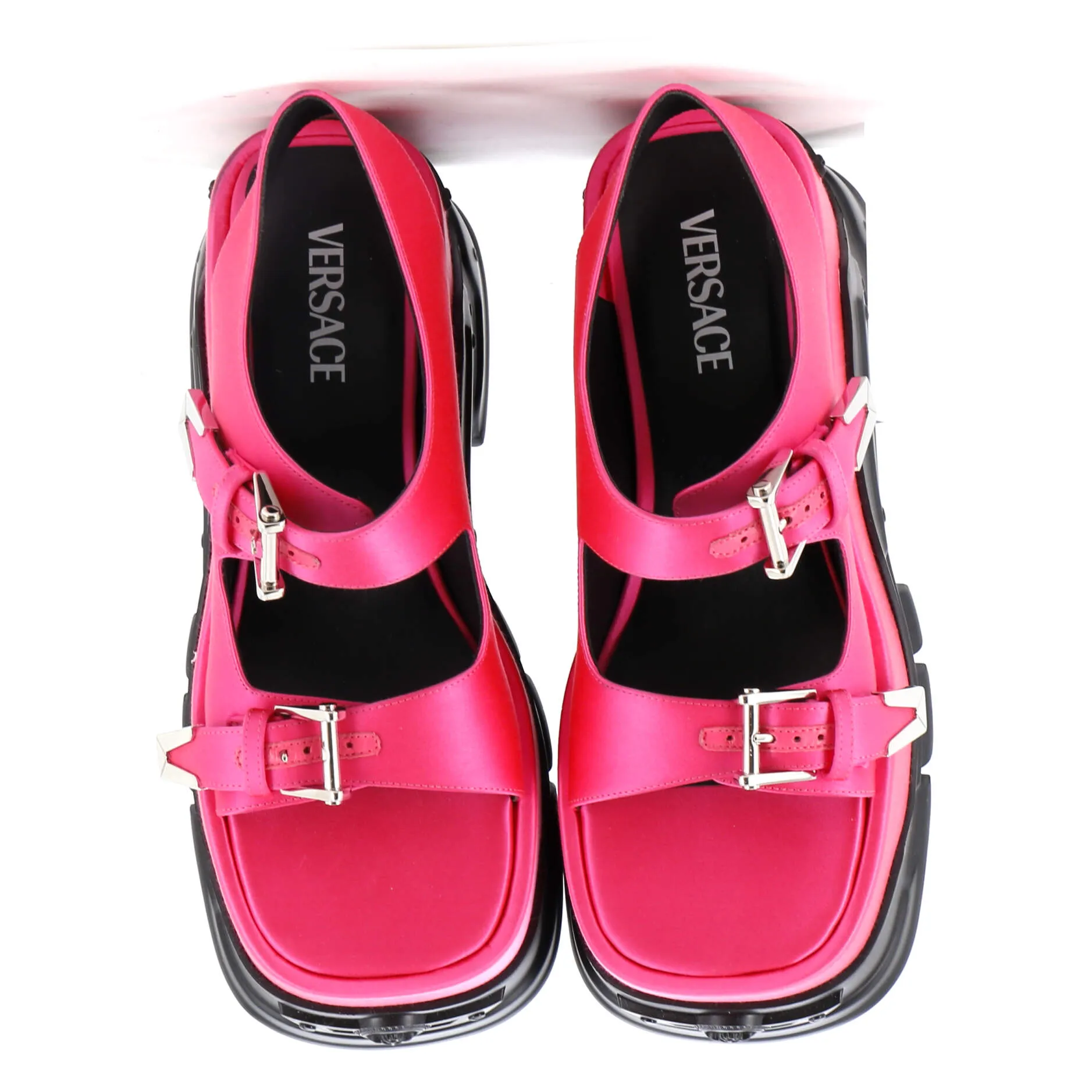 Women's Medusa Anthem Platform Sandals Satin