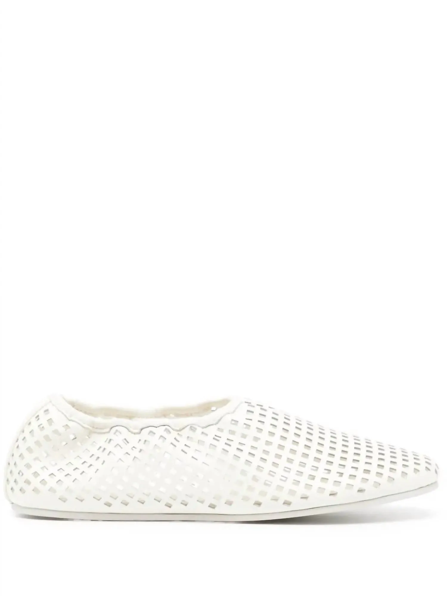 Women's Perforated Ballet Flat In Tofu
