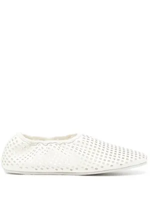 Women's Perforated Ballet Flat In Tofu
