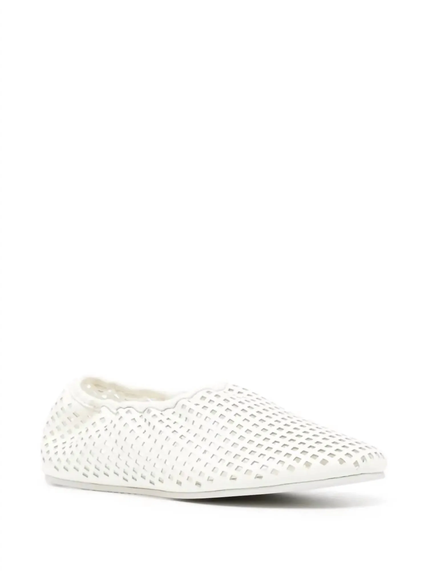 Women's Perforated Ballet Flat In Tofu