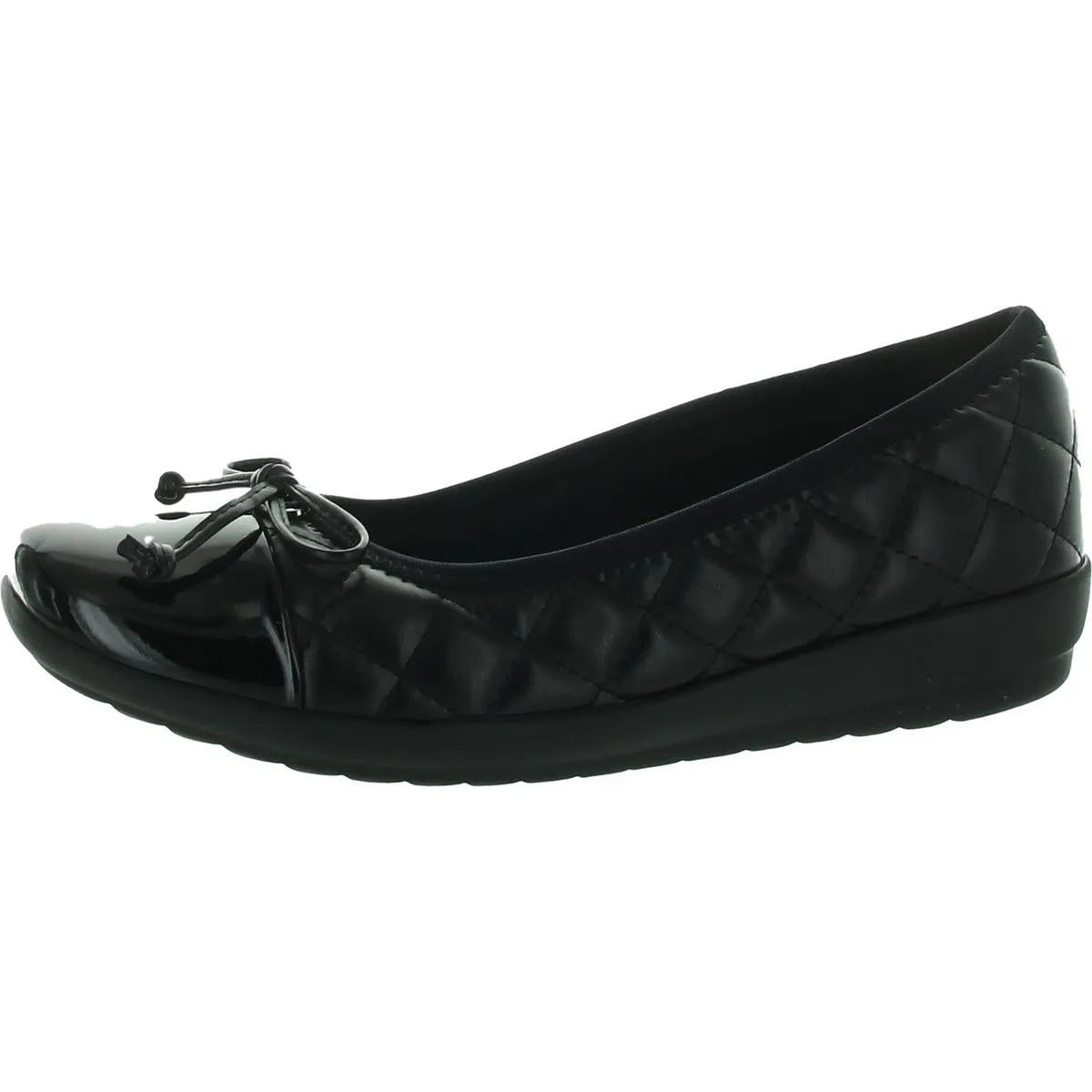 Womens Quilted Man Made Flat Shoes