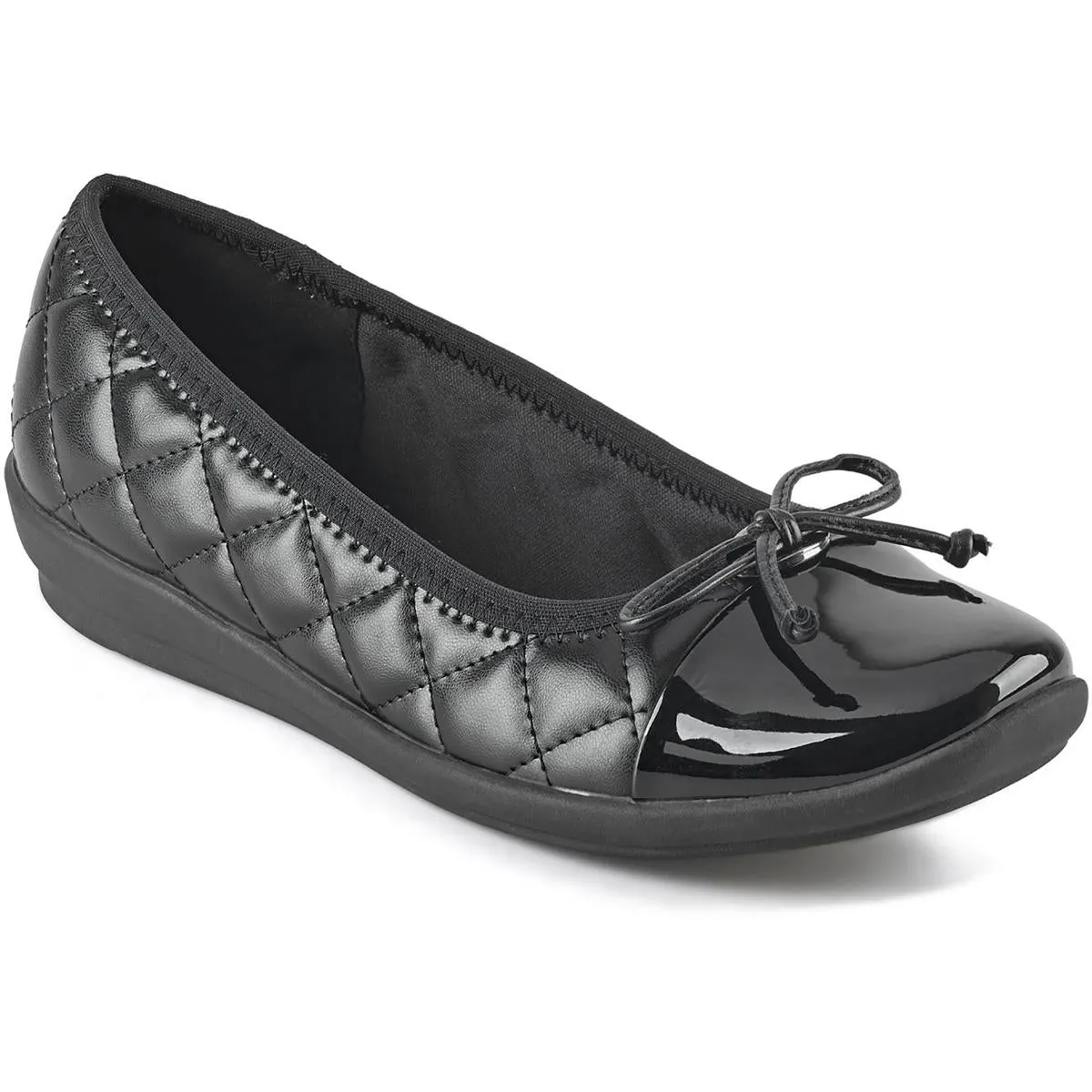 Womens Quilted Man Made Flat Shoes