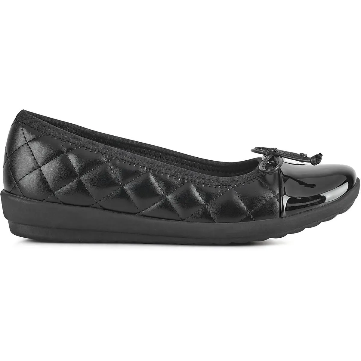 Womens Quilted Man Made Flat Shoes