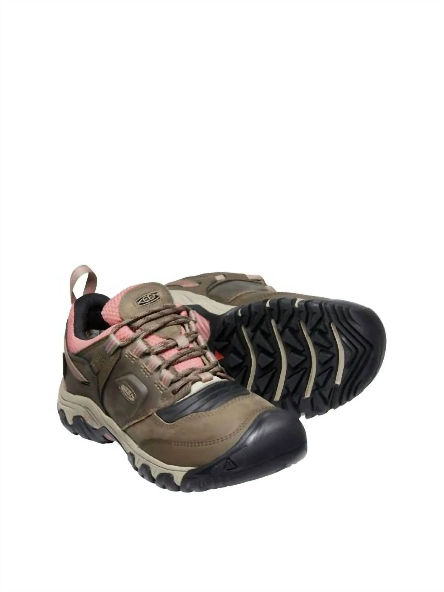 WomenS Ridge Flex Low Waterproof Shoe In Timberwolf/brick Dust