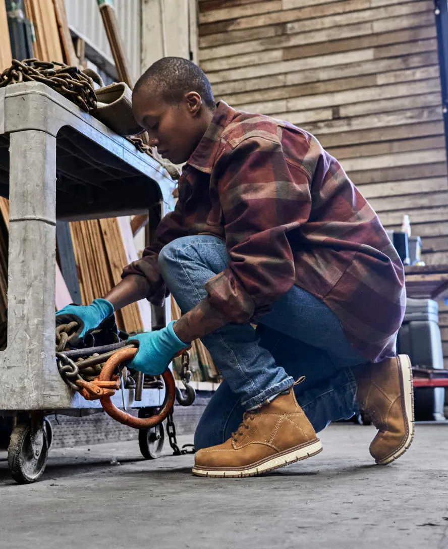 Women's San Jose 6" Waterproof Boot (Aluminum Toe)  |  Cascade Brown/Gum