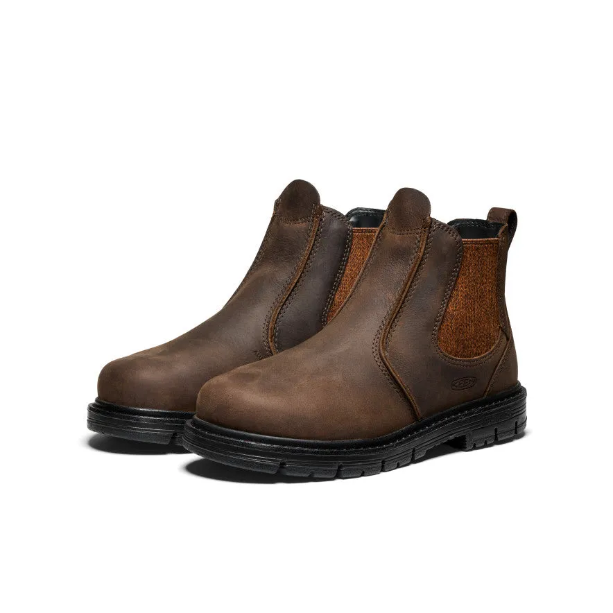 Women's San Jose Chelsea 90 Heel Boot (Aluminum Toe)  |  Cascade Brown/Black