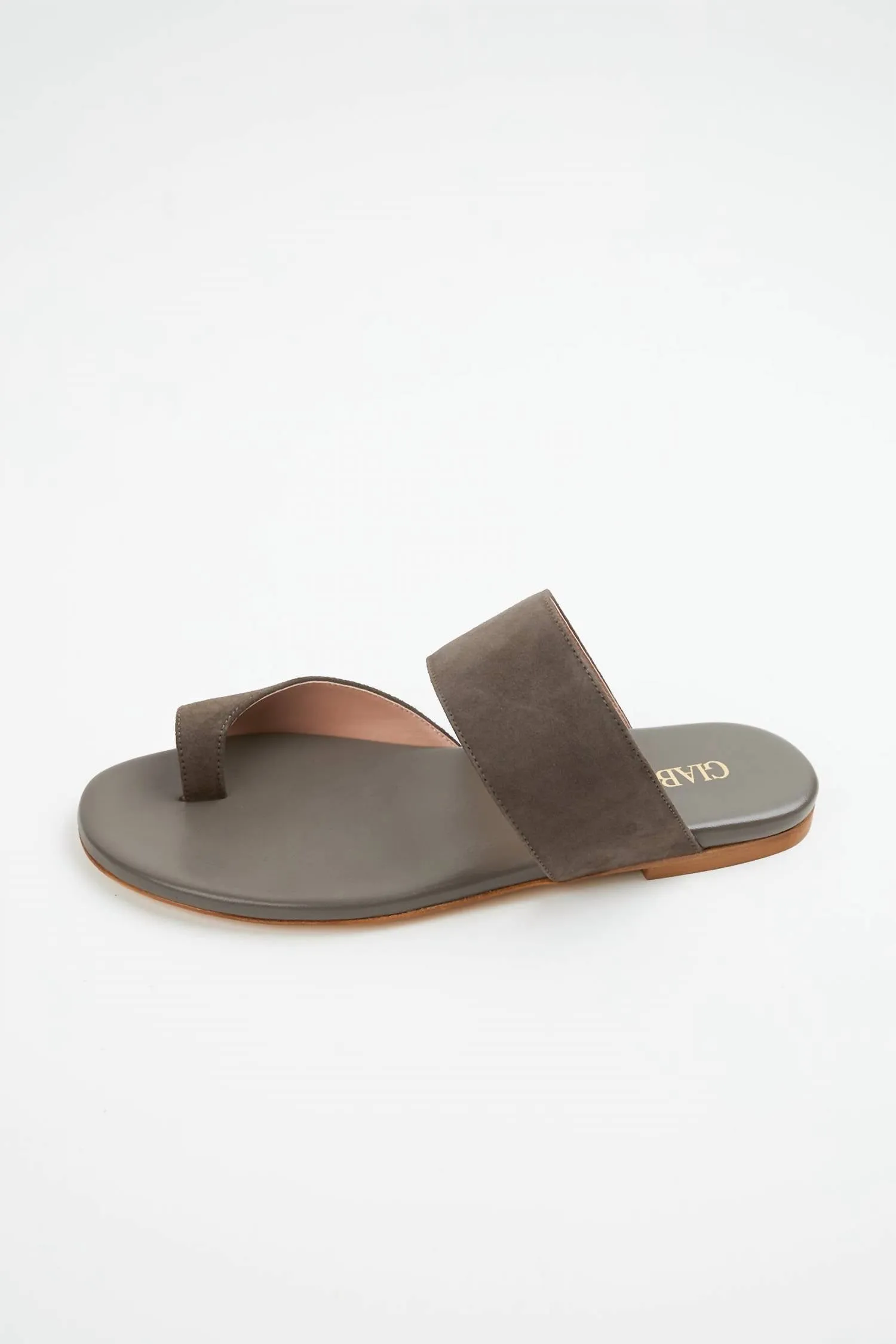 Zefiro Flat Suede Sandals In Taupe